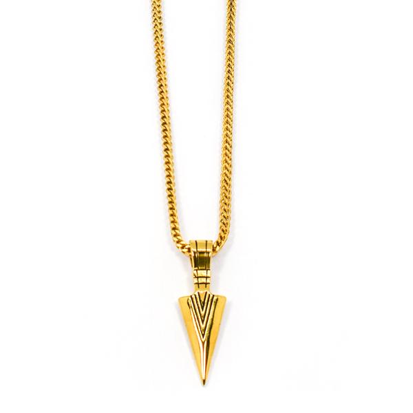Milla Long Gold Spike Necklace Pendant
