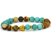 Turquoise Gold and brown Natural bracelet