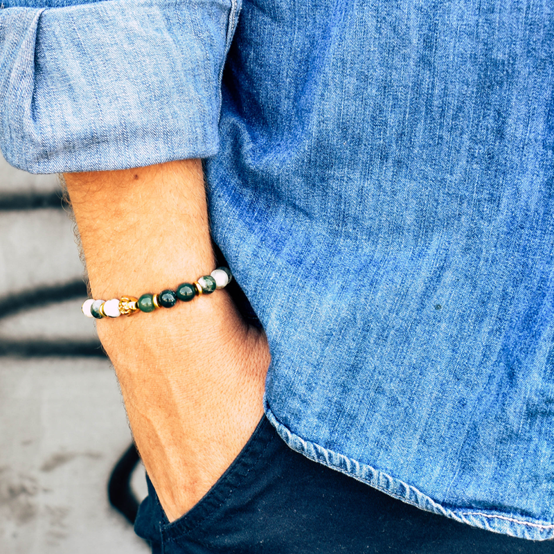 Men lifestyle green Ecologist bracelet