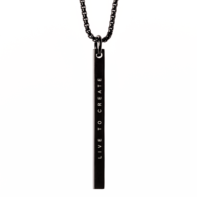 Black Stainless steel Monument necklace