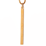 Gold stainless steel monument necklace