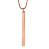 Rose gold stainless monument women necklace