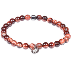 Dark red neutral beads bracelet