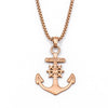 Rose Gold stainless steel anchor necklace